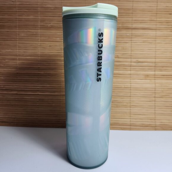 Starbucks 2021 Tumbler Mint Frosted Ribbon 16oz Grande Travel Mug Cup Cold Hot - Picture 1 of 8